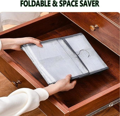 Foldable Hanging Closet Organiser with 6 Slots