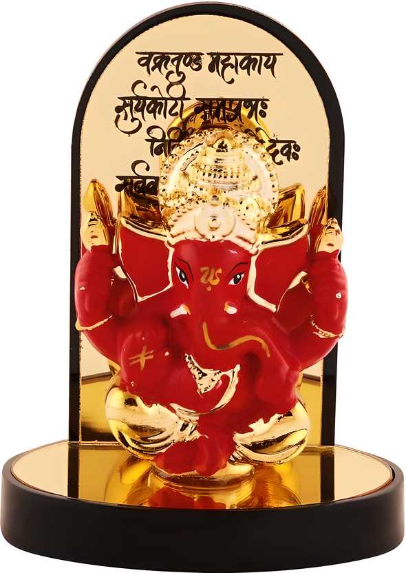 Gold Plated Ganesh Statue Decorative Showpiece