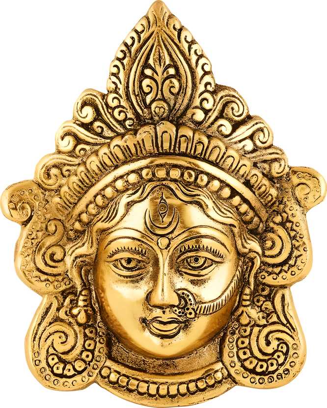 Ambika Durga Face Wall Hanging Metal Idol Showpiece