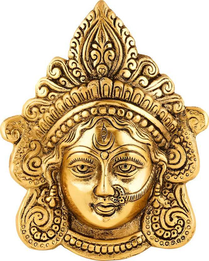 Ambika Durga Face Wall Hanging Metal Idol Showpiece