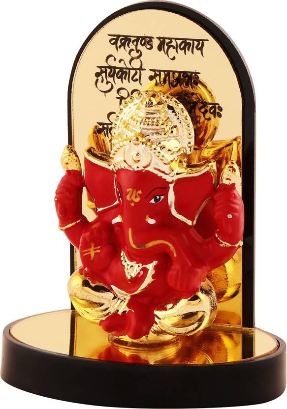 Gold Plated Ganesh Statue Decorative Showpiece