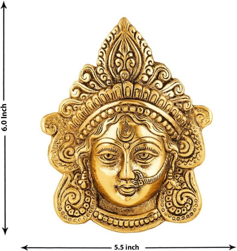 Ambika Durga Face Wall Hanging Metal Idol Showpiece