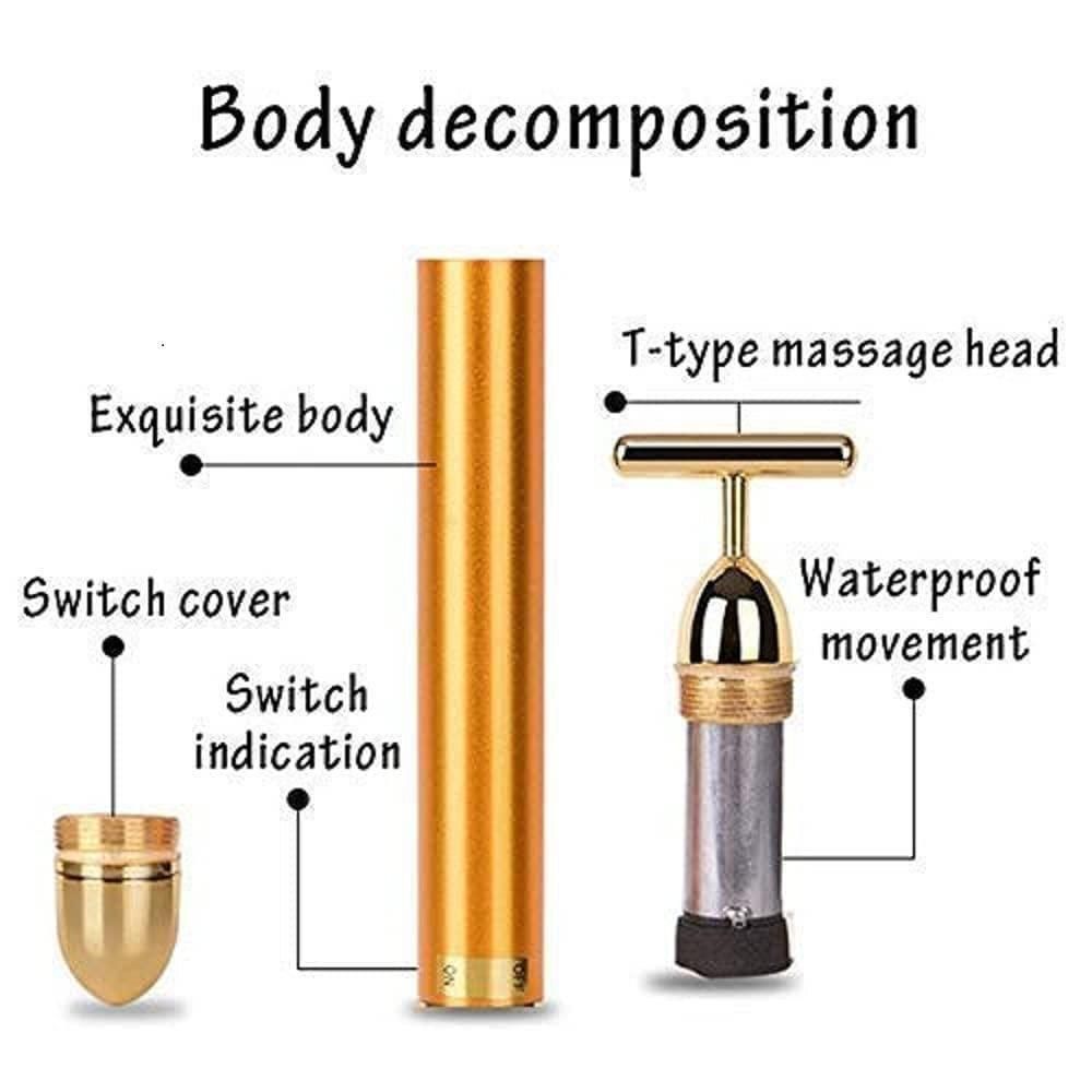 Gold Energy Beauty Bar Electric Facial Massage Roller