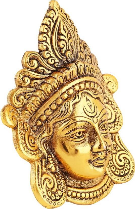 Ambika Durga Face Wall Hanging Metal Idol Showpiece