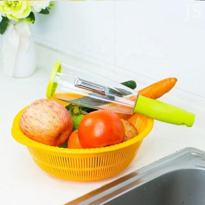 Multifunction Peeler for Vegetables and Fruits With Storage Container