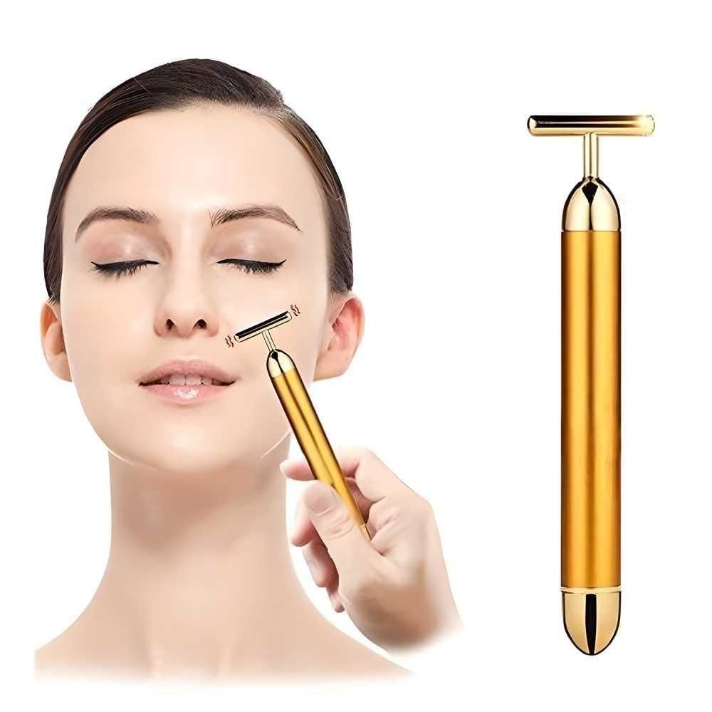 Gold Energy Beauty Bar Electric Facial Massage Roller