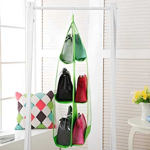 Geetacreation 6-Pocket Hanging Handbag & Closet Organizer