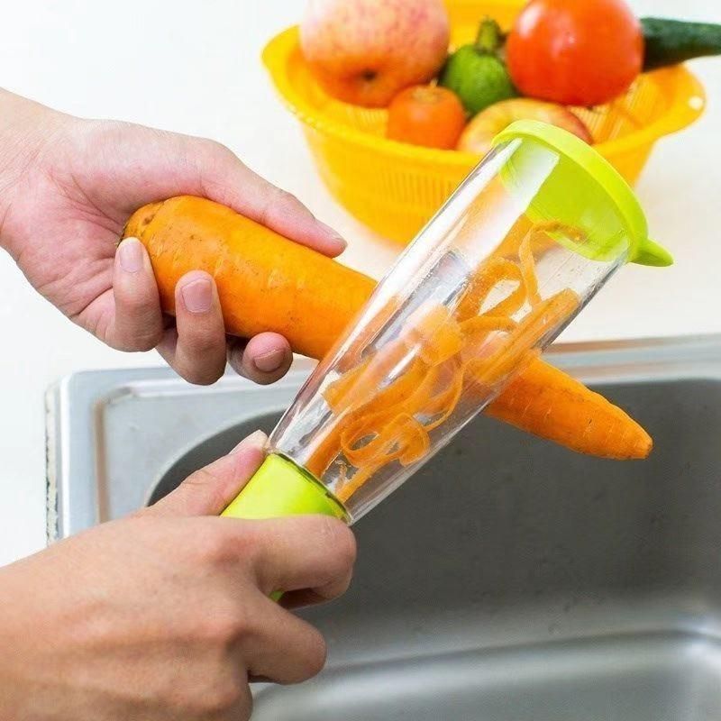 Multifunction Peeler for Vegetables and Fruits With Storage Container