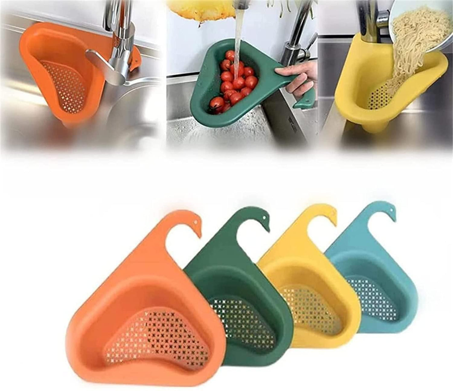 Multipurpose Plastic Kitchen Sink Organizer with Swan Shape Washing Bowl – (Buy 1 Get 1 FREE, Limited Time Offer!)