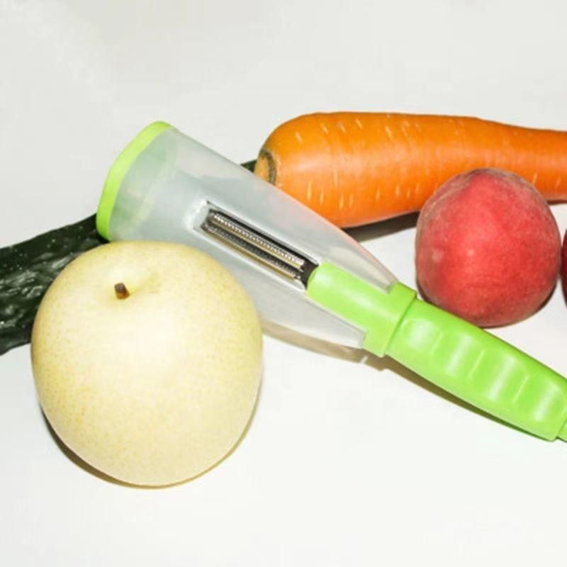 Multifunction Peeler for Vegetables and Fruits With Storage Container