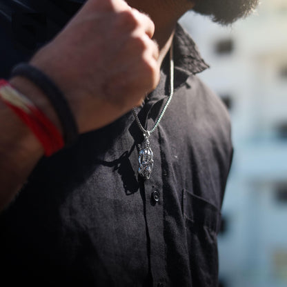 Divine Lord Ram Pendant with Oxidized Silver Chain