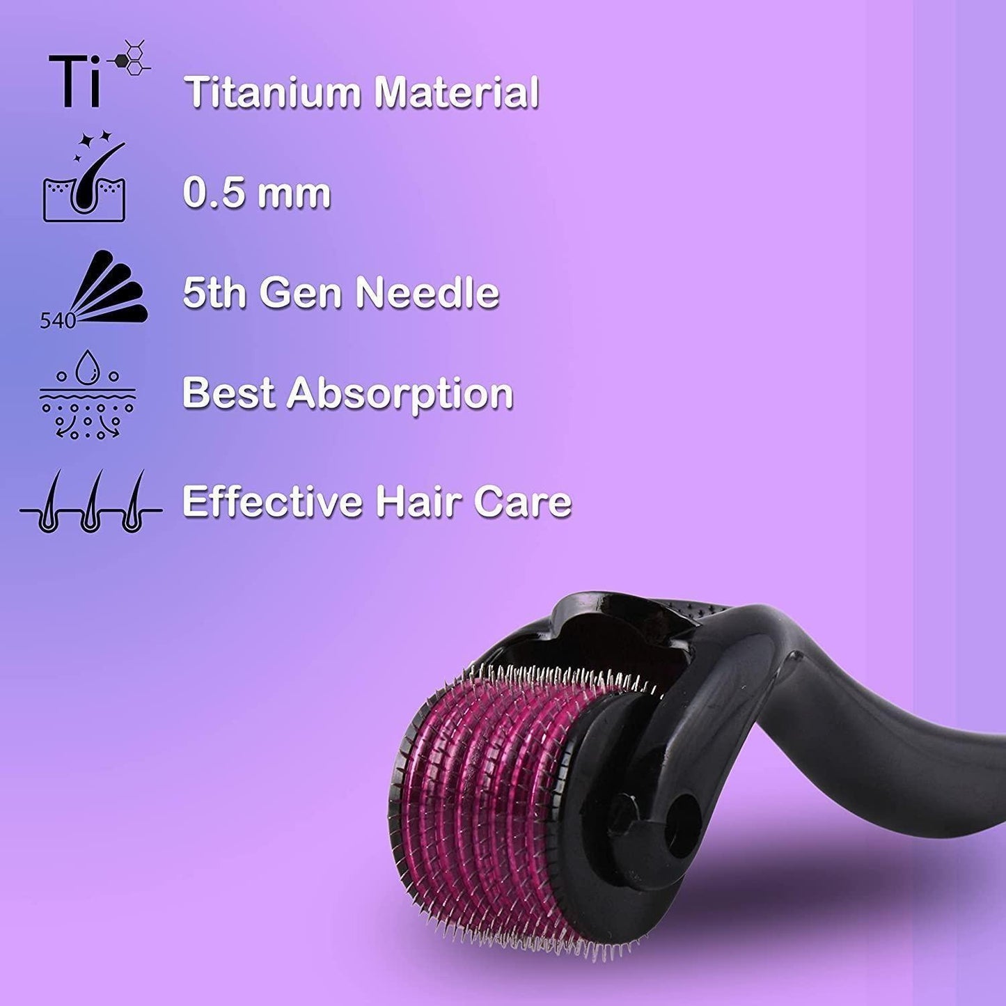 Derma Roller 0.5mm for Hair regrowth & Acne Scar Treatment for Men & Women