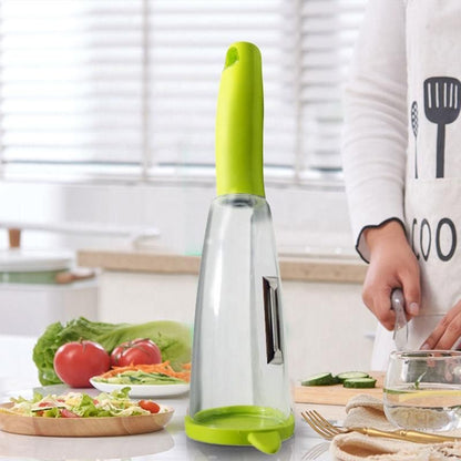 Multifunction Peeler for Vegetables and Fruits With Storage Container