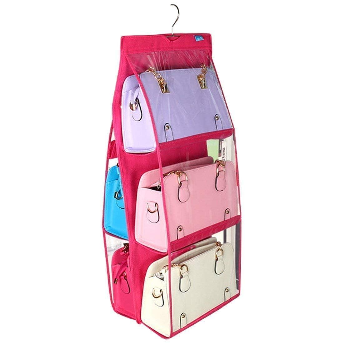 Geetacreation 6-Pocket Hanging Handbag & Closet Organizer