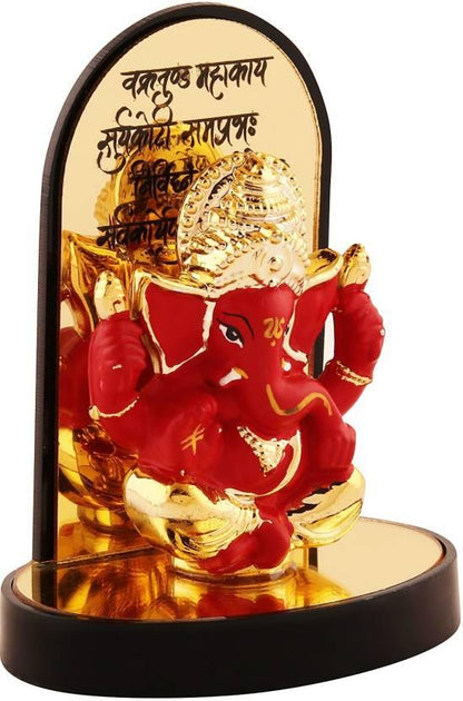 Gold Plated Ganesh Statue Decorative Showpiece