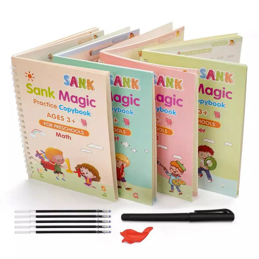 Handwriting Book - Tracing & Writing Kit for Kids - 4-in-1 Fun Learning Workbook Set with Free Pen & Refills!